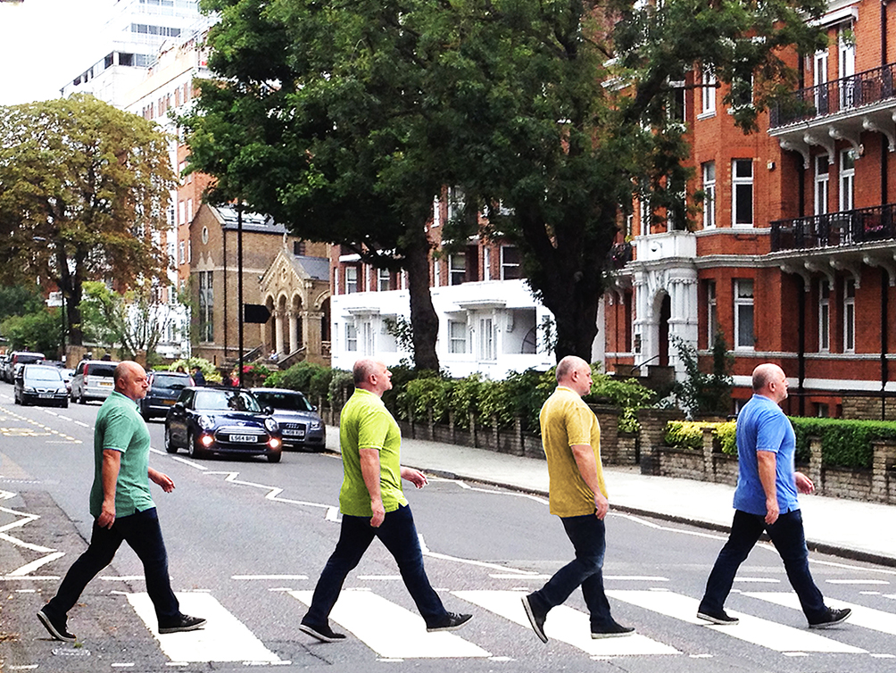 Lennart Jensen – walking the Abbey Road Zebra Crossing.